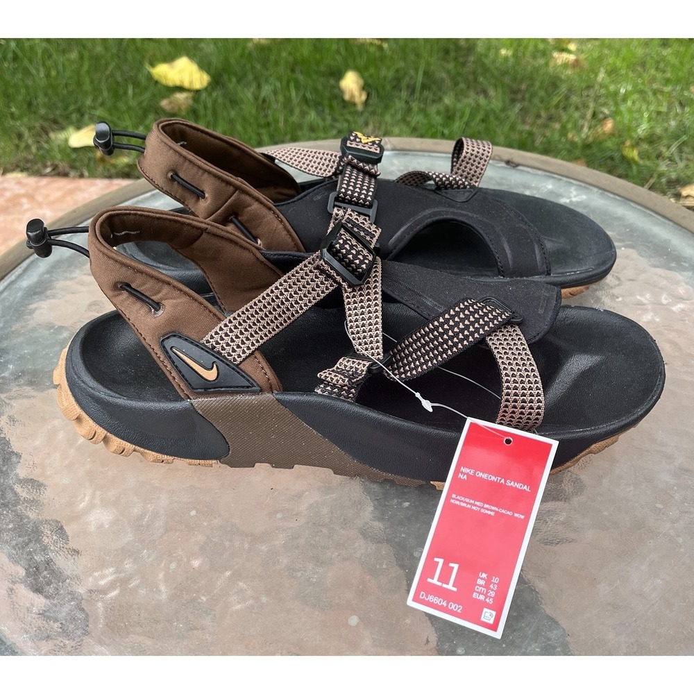 NWT NIKE Mens Oneonta Trail Outdoor Hiking Sandals DJ6604-002 US 11 Black Brown